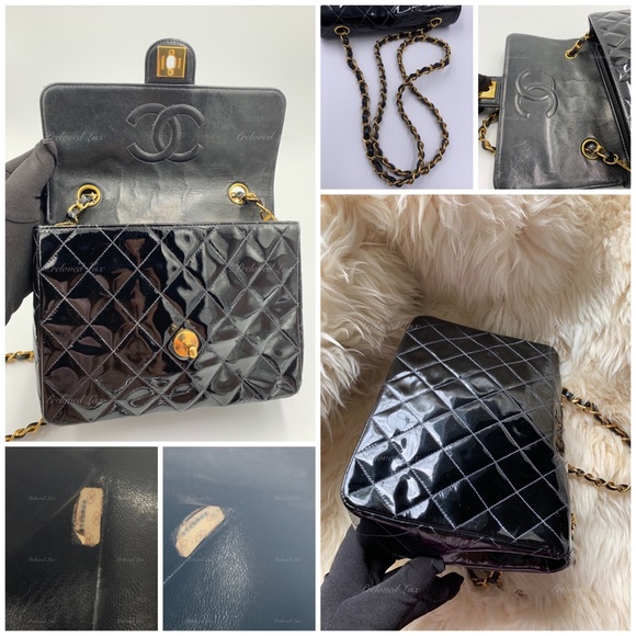 Authentic CHANEL Classic Mini Square Black Shoulder Bag Crossbody - GHW - Picture 15 of 17